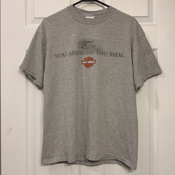 Harley-Davidson Grey "You Are What You Ride" Graphic Tee with Back Design - Picture 1 of 6